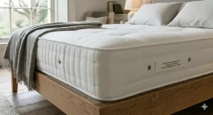 Graphic guide illustrating soft, medium, and firm tension levels for a pocket sprung mattress.