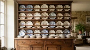 Featuring a traditional plate rack, this is one of the best welsh dressers UK traditional homes feature.