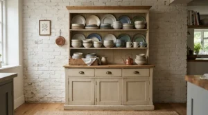 Versatile small kitchen dresser units providing extra freestanding kitchen storage for dinnerware and mugs